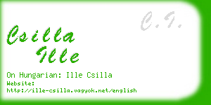 csilla ille business card